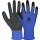 10 Paar Montagehandschuhe mit schrumpfgerauter Latex Beschichtung - Blau/Schwarz 7