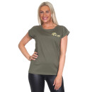 Ladies´ Cap Hope Shoulder Shirt in Olivfarben