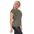 Ladies´ Cap Hope Shoulder Shirt in Olivfarben